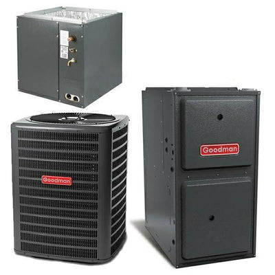 Goodman 5 Ton Cooling 15 SEER; 120k BTU Heating; 96% AFUE Gas Electric Air Conditioner System << Shipping in 48 States >>