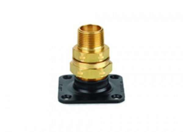 Gastite XR3TRM-16 1" Termination Fitting - Square Steel Flange Front View