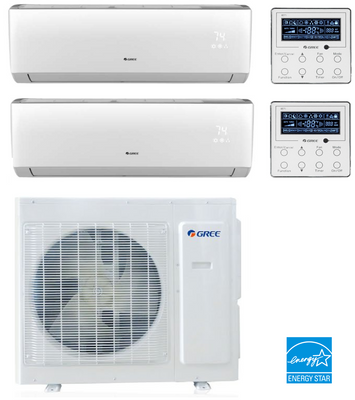 Daikin 18,000 BTU 17.0 SEER 2-Zone Heat Pump System; 7k + 15k Indoor Goodman 3 to 3.5 Ton Evaporator Coil; Upflow/Downflow; Uncased A Coil; 23" Width