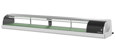 Curved Glass Refrigerated Sushi Display Case 83" - Right Side Compressor