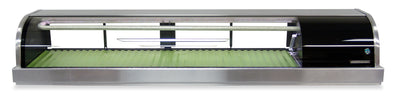 Curved Glass Refrigerated Sushi Display Case 83" - Right Side Compressor