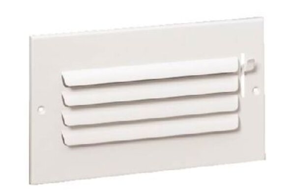 Hart & Cooley 010166 Aluminum Curved Blade Sidewall/Ceiling Registers 14 06 W Side View