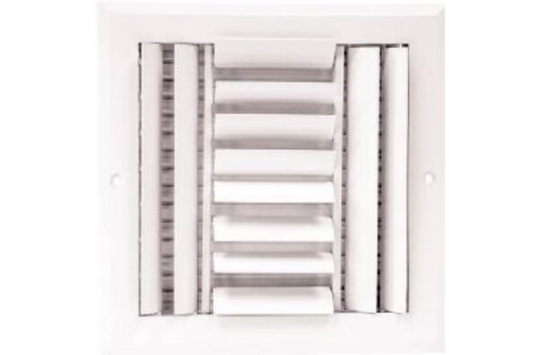 Hart & Cooley 022162 A614MS Aluminum Sidewall/Ceiling Registers 14 14 W Side View