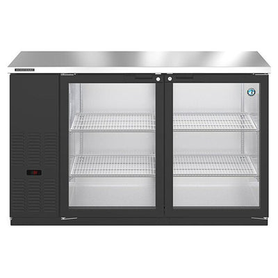 Hoshizaki Stainless Steel Back Bar Refrigerator, Three Section Glass Doors, Front View