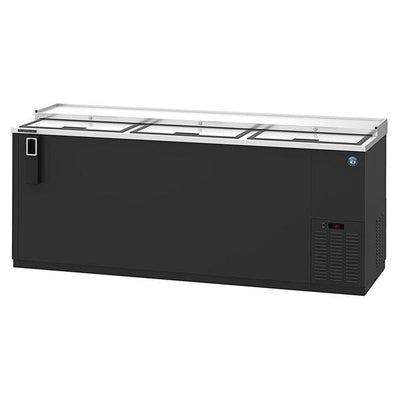 Hoshizaki 80" Horizontal Refrigerator, Three Section Black Vinyl Bottle Cooler, View on the Right