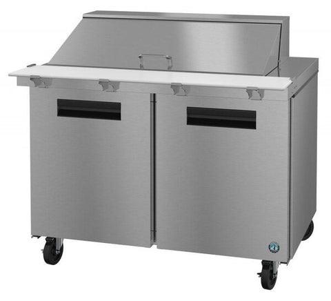 Hoshizaki 48” 2 Door Mega Top Stainless Steel Refrigerated Sandwich Prep Table From The Right
