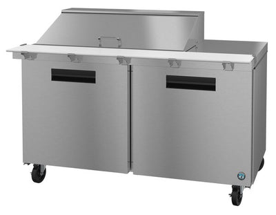 Hoshizaki 60” 2 Door Mega Top Stainless Steel Refrigerated Sandwich Prep Table From The Right