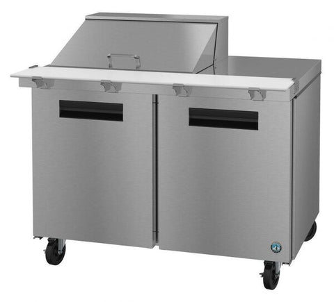 Hoshizaki 48” 2 Drawer Mega Top Stainless Steel Refrigerated Sandwich Prep Table From The Right