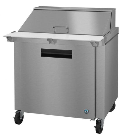 Hoshizaki 36” 1 Drawer Mega Top Stainless Steel Refrigerated Sandwich Prep Table From The Right