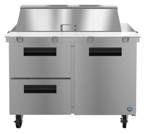 Hoshizaki 48” 1 Door Mega Top Stainless Steel Refrigerated Sandwich Prep Table Front View