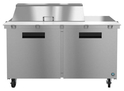 Hoshizaki 60” 2 Door Mega Top Stainless Steel Refrigerated Sandwich Prep Table Front View