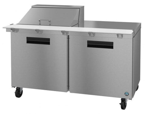 Hoshizaki 60” 2 Door Mega Top Stainless Steel Refrigerated Sandwich Prep Table From The Right