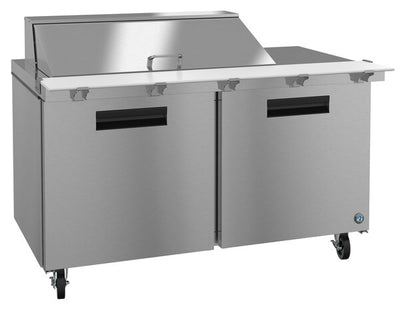 Hoshizaki 60” 2 Door Mega Top Stainless Steel Refrigerated Sandwich Prep Table From The Left
