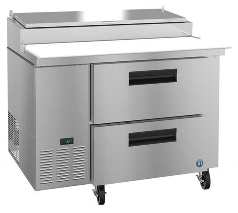 Hoshizaki 67" Refrigerator Two Section Pizza Prep Table, 2 Stainless Drawer and 1 Door From The Left