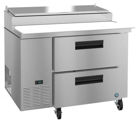 Hoshizaki 46" Refrigerator Single Section Pizza Prep Table, 2 Stainless Drawer From The Left