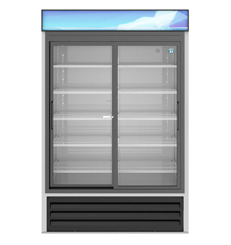 Hoshizaki Two Section Glass Door Refrigerated Merchandiser Front View