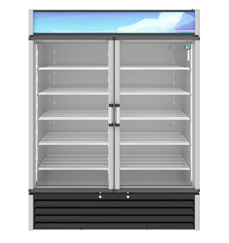 Hoshizaki Two Section Glass Door Refrigerated Merchandiser Front View