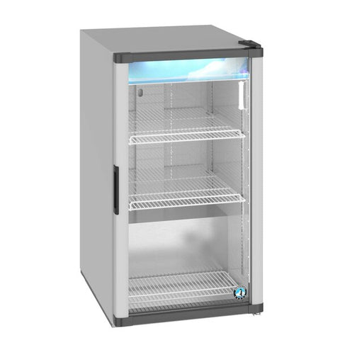Hoshizaki Single Section Glass Door Refrigerated Merchandiser View From The Left