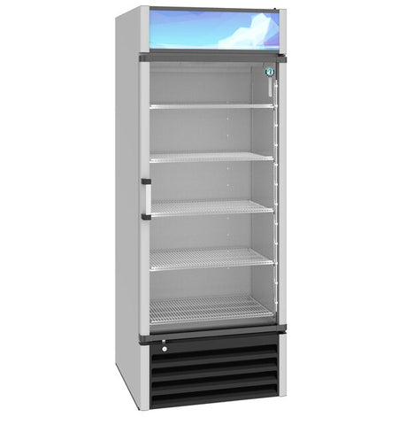 Hoshizaki Single Section Glass Door Refrigerated Merchandiser View From The Left
