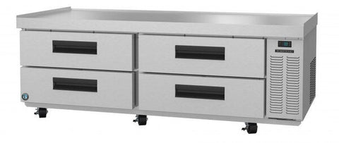 Hoshizaki Two Section Refrigerator Chef Base Prep Table, 2 Stainless Drawer View From The Right