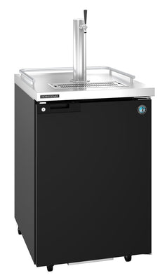 Hoshizaki Single Section Refrigerator Black Vinyl Single Tap Kegerator, View on the Left