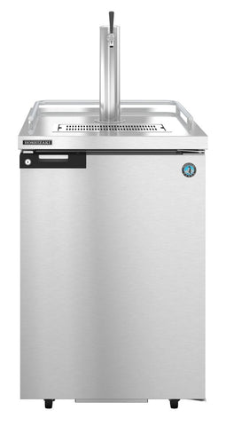 Hoshizaki Single Section Refrigerator Stainless Steel Single Tap Kegerator, Front View