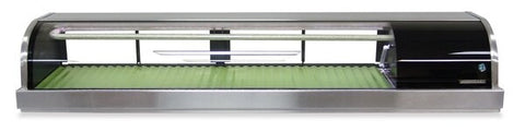Hoshizaki Curved Glass Refrigerated Sushi Display Case, Left Side Condenser Front View