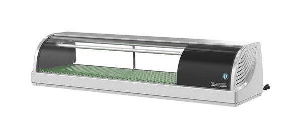 Hoshizaki Curved Glass Refrigerated Sushi Display Case, Right Side Condenser View On The Right