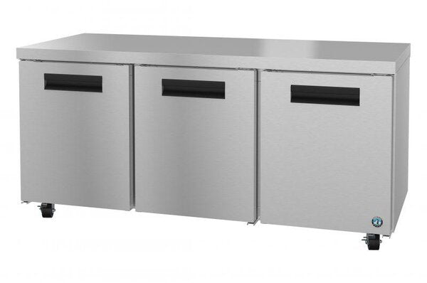 Hoshizaki 72" Refrigerator Three Section Undercounter View From The Right