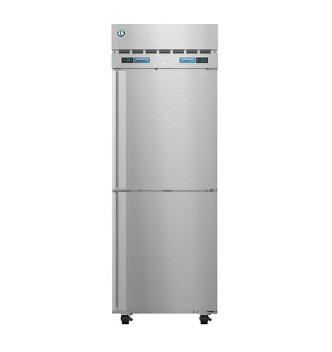 Hoshizaki Single Section Upright Reach-In Refrigerator/Freezer, Half Stainless Front View 
