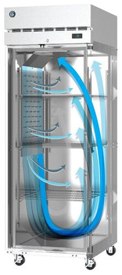 Hoshizaki Single Section Upright Refrigerator View Schematically 