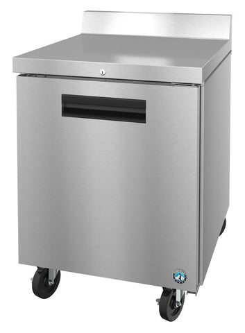 Hoshizaki 27" One Door Worktop Refrigerator, Stainless Doors With Lock, View on the Right