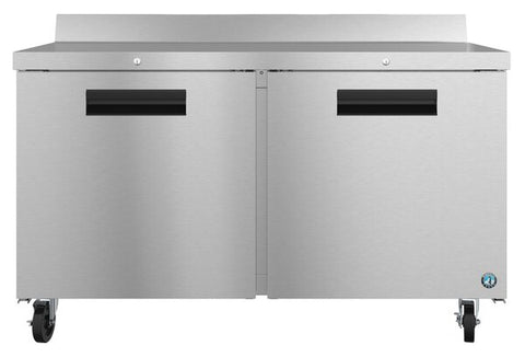 Hoshizaki 48" Two Door Worktop Refrigerator, Stainless Doors With Lock, Front View