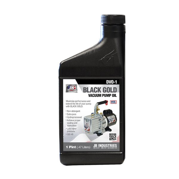 JB DVO-1-BX Black Gold Vacuum Pump Oil Side View