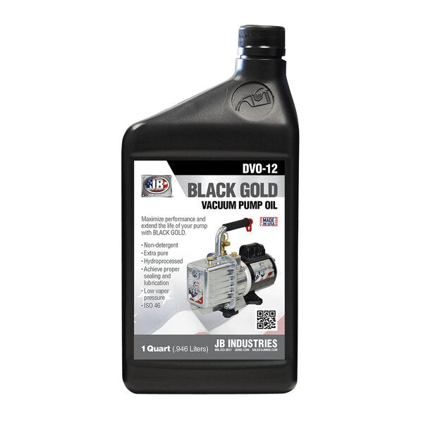 JB DVO-12-BX Black Gold Vacuum Pump Oil Front View
