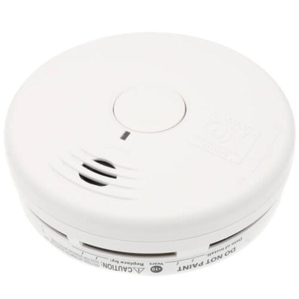 Kidde 21010067 Bedroom Smoke Alarm Sealed Lithium Battery Power with Voice Alarm, Model P3010B Side View