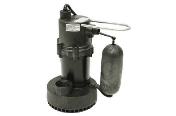 Little Giant 5.5ASP 1/4 HP, 115V Compact Sump Pump  Side View