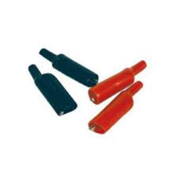 MARS 86078 Alligator Clips Red/Black, 2 Clips Side View