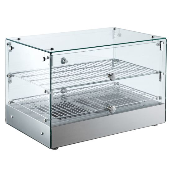 Marchia HSA50 22" Straight Glass Countertop Hot Food Display Warmer Side View