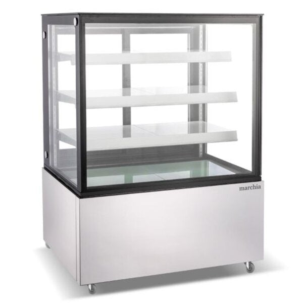 Marchia MBT36-ST 36" Straight Glass Refrigerated Bakery Display Case Side View