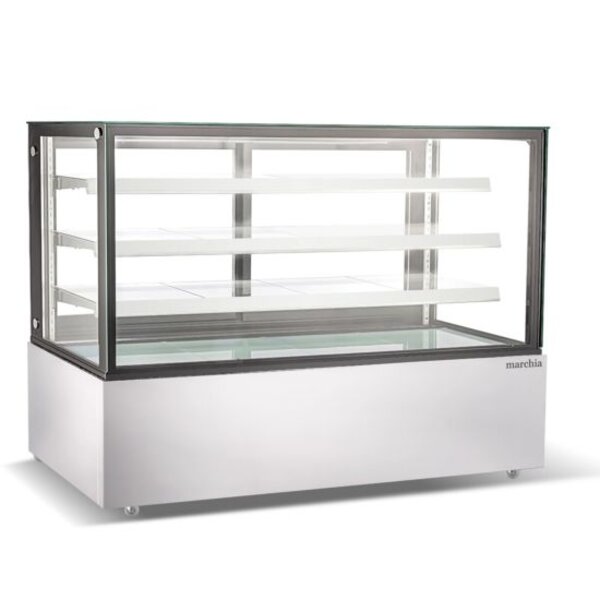 Marchia MBT72-ST 72" Straight Glass Refrigerated Bakery Display Case Side View