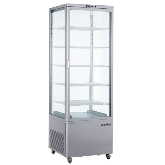 Marchia MVS500 Vertical Standing Refrigerated Cake Display Case Side View