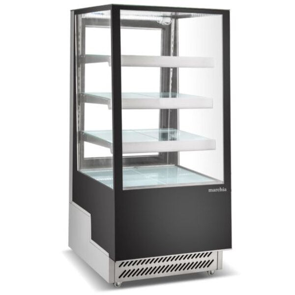 Marchia TMB25 25" Refrigerated Bakery Display Case Straight Glass Side View