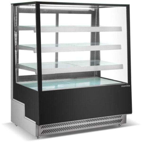 Marchia TMB48 48" Refrigerated Bakery Display Case Straight Glass Side View
