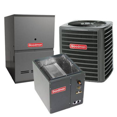 Goodman 4 Ton Cooling 14 SEER; 100k BTU Heating; 80% AFUE Gas Electric Air Conditioner System << Shipping in 48 States >>