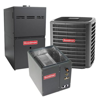 Goodman 3 Ton Cooling 16 SEER; 100k BTU Heating; 81% AFUE Gas Electric Air Conditioner System