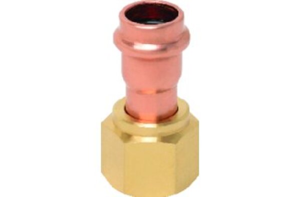 Parker MZK-F6-HNBR ZOOMLOCK® MAX Press-to-Connect Refrigerant Fitting Front View