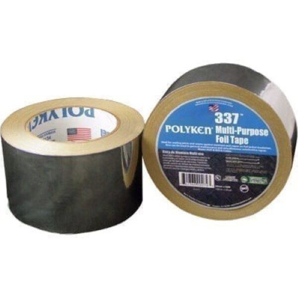 Polyken 337 3" Aluminum Multi-Purpose Plain Foil Tape Side View