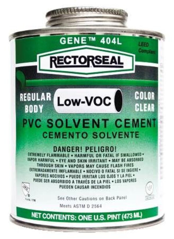 Rectorseal 55904 Gene™ 404 PVC Low VOC Solvent Cement Front Viev