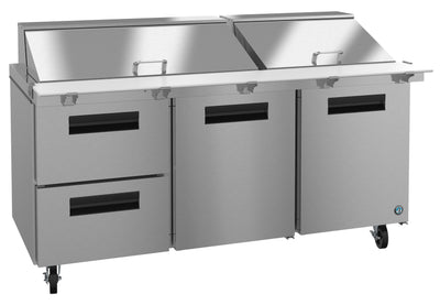 2 Door, 2 Drawer Mega Top Refrigerated Sandwich Prep Table
